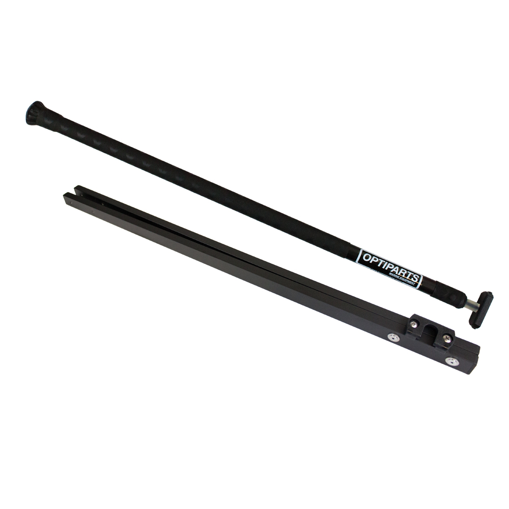 OPTIPARTS EX1127 Optimist Pinne 51 cm + Pinnenausleger 70 cm, schwarz, Aluminium