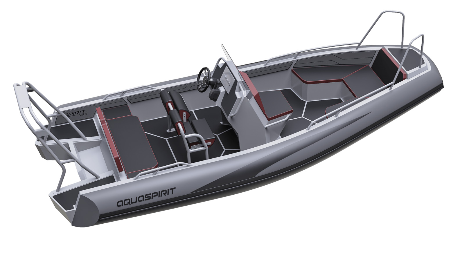 AQUASPIRIT AQS 585CC Aluminium RIB Mittelkonsole