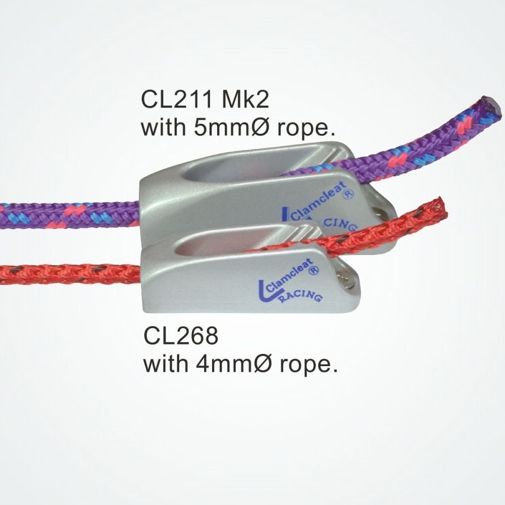 CLAMCLEAT CL268 RACING MICROS Aluminium-Klemme für Tau 1-4mm