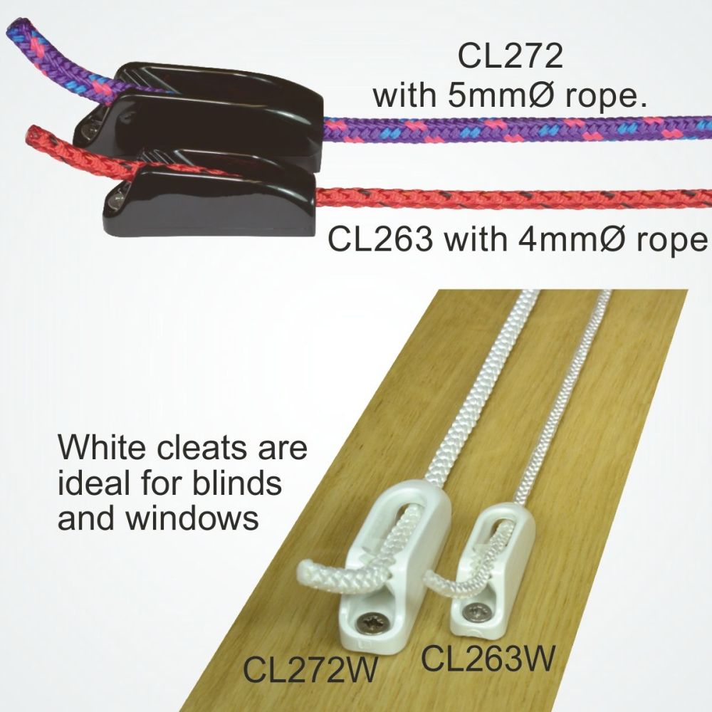 CLAMCLEAT CL263 NYLON MICROS Kompaktklemme für Tau 1-4mm