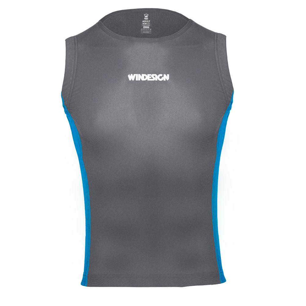 WINDESIGN 2532JG Rash Tanktop, grau, Einheitsgröße Junioren, one size fits all