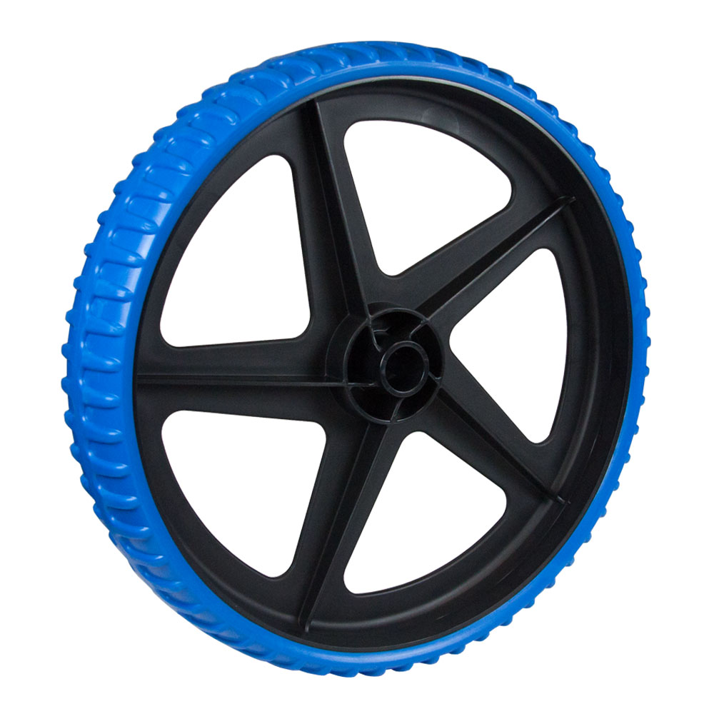 OPTIPARTS EX10785BL Durastar Vollgummireifen für alle Optiparts Slipwagen, AchsØ 25 mm, schwarze Speichenfelge