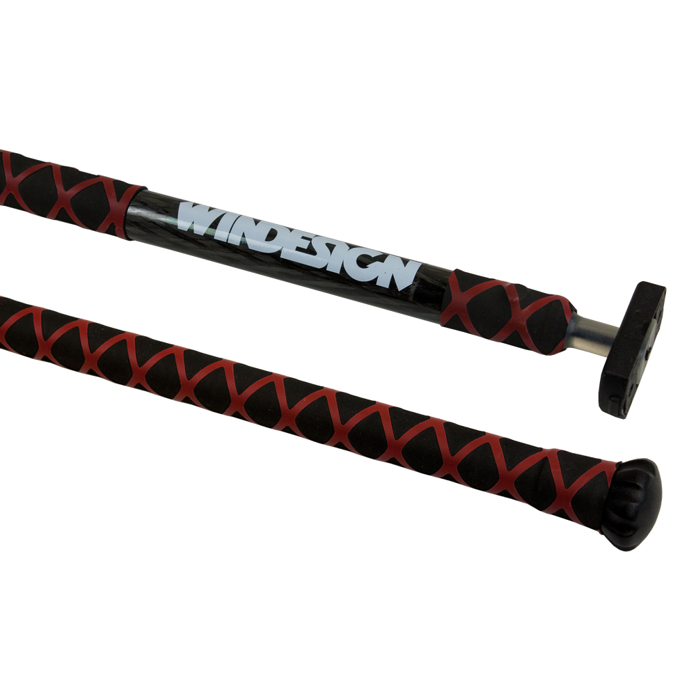 WINDESIGN EX652112BKRD Pinnenausleger Carbon, X-Grip DOPPIO safety grip, 120 cm