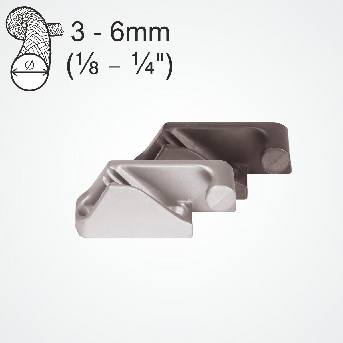 CLAMCLEAT CL217-II SIDE ENTRY Steuerbord Klemme f. Tau 3-6mm