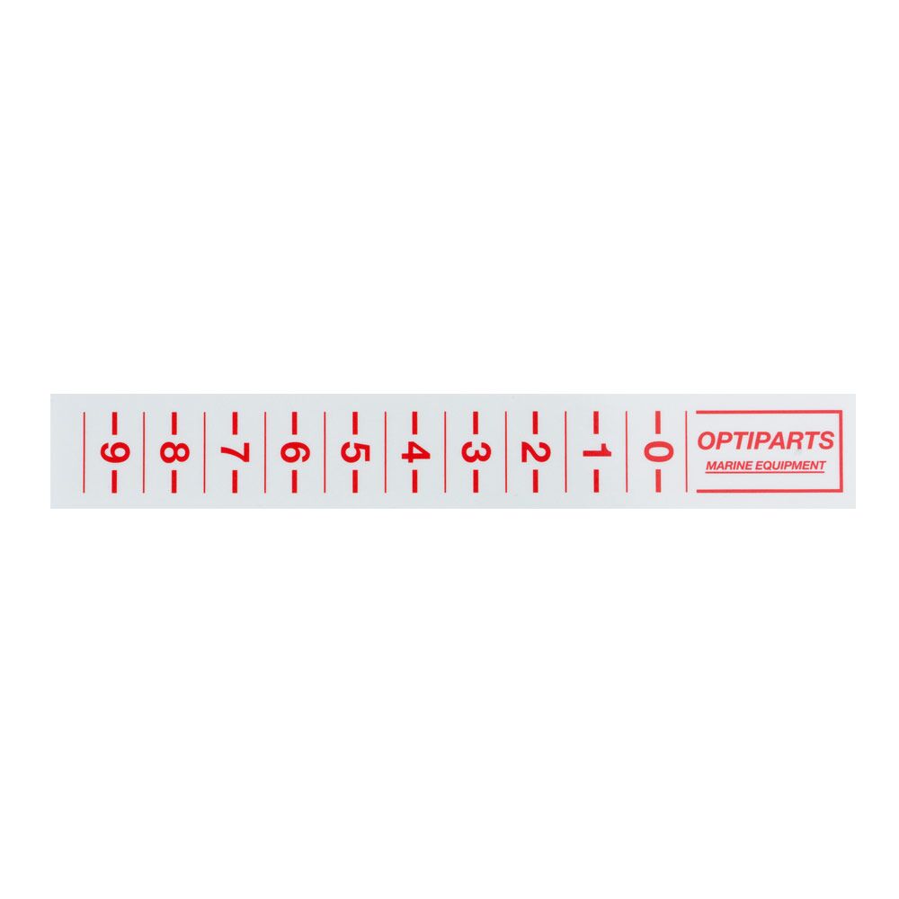 OPTIPARTS EX1358R-20 Optimist Trimmstreifen, selbstklebend, 16 cm, rot, 20 Stück